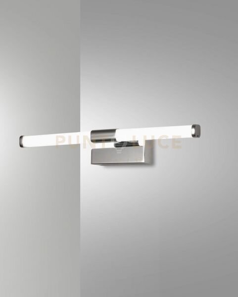 Ago applique cromo da specchio a led 3000k - 8w - 480 lm l.33,5cm ip44