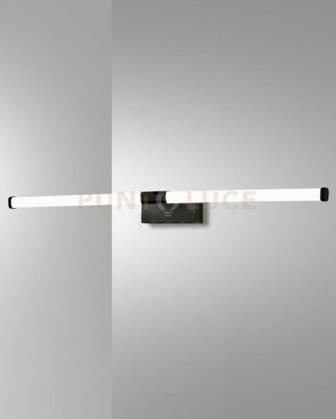 Ago applique nero da specchio a led 3000k - 14w - 840 lm l.61,5cm ip44