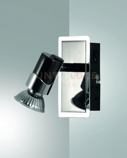 Alice spot 1xgu10 50w cromo nero s/l 2554-81-172