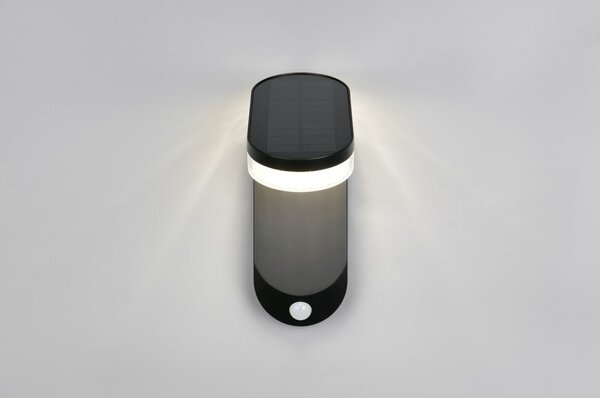 Illuminazione esterna LED con alimentazione a pannelli solari con sensore di movimento da parete (altezza totale 26 cm) Lagoas – Reality
