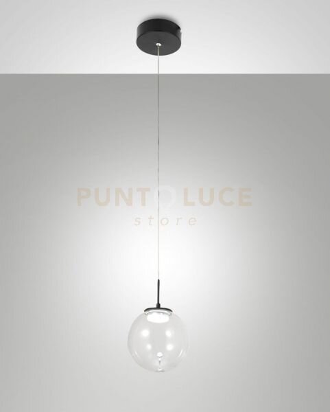 Ariel sospensione 1 luce traspararente goccia d.15cm a led cct 2700