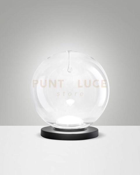Ariel lampada da tavolo trasparparente goccia d.25cm led cct 2700k 