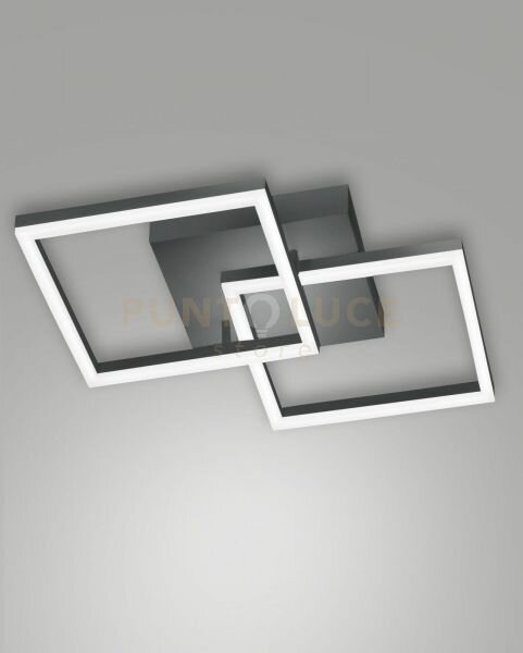 Bard applique antracite 2 luci a led 3000k - 39w - 3880 lm dimmerabile