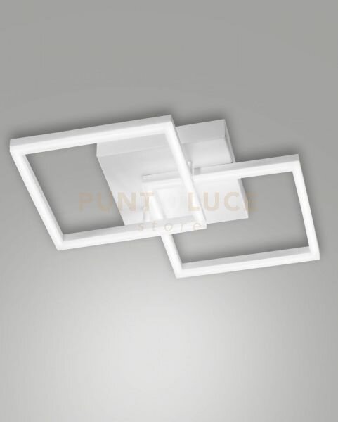 Bard applique bianca 2 luci a led 3000k - 39w - 3880 lm dimmerabile