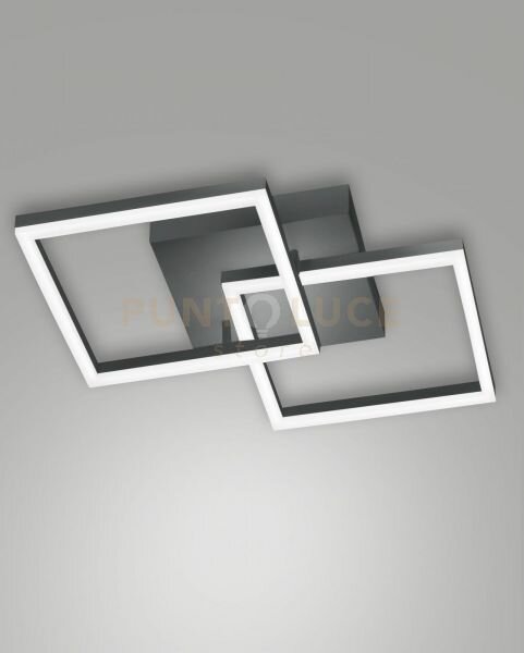 Bard applique antracite nw 2 luci a led 4000k - 39w - 4050 lm dimme
