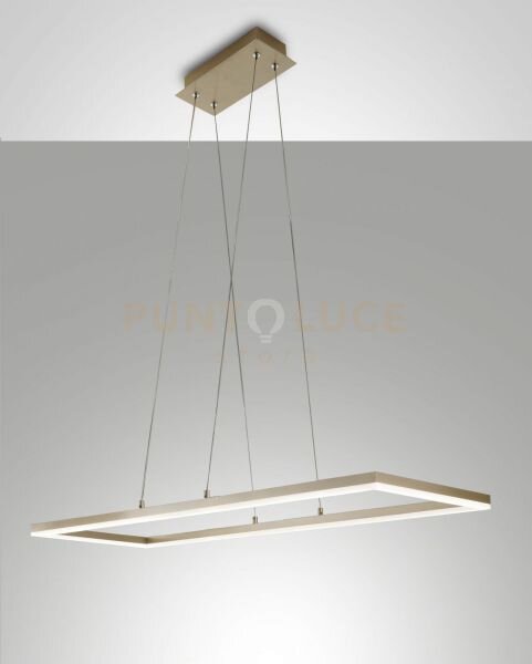 Bard sospensione oro opaco l.92x32cm a led 3000k - 52w - 5180 lm di