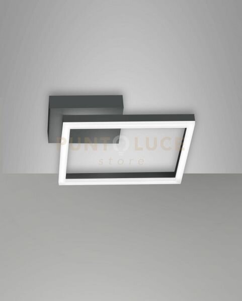 Bard applique antracite nw 1 luce a led 4000k - 22w - 2250 lm dimme