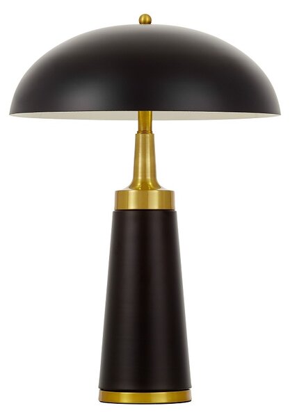 Lampada da tavolo a fungo moderna ottone e nero FULTON