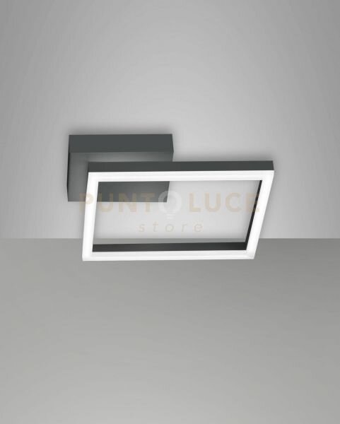 Bard applique antracite 1 luce a led 3000k - 22w - 2160 lm dimmerabile