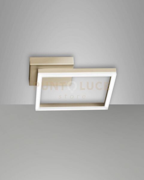 Bard applique oro opaco 1 luce a led 3000k - 22w - 2160 lm dimmerabile