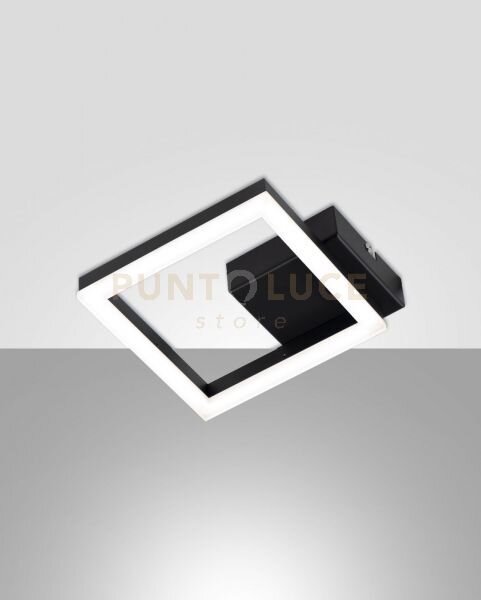 Bard applique nera 1 luce 3000k - 11w - 1080 lm, 17cm dimmerabile