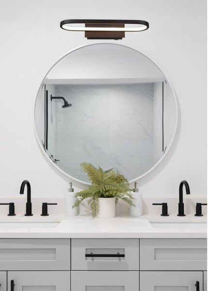Applique LED nero opaco (lunghezza 40 cm) Gianni - Trio