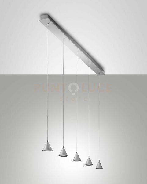 Delta sospensione 5 luci alluminio 3443-48-212