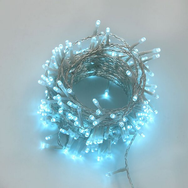 Catena di luci 25 metri da 500 Led Tiffany con cavo trasparente Wisdom