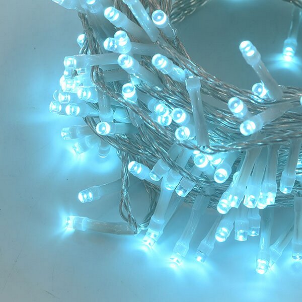 Catena di luci 25 metri da 500 Led Tiffany con cavo trasparente Wisdom
