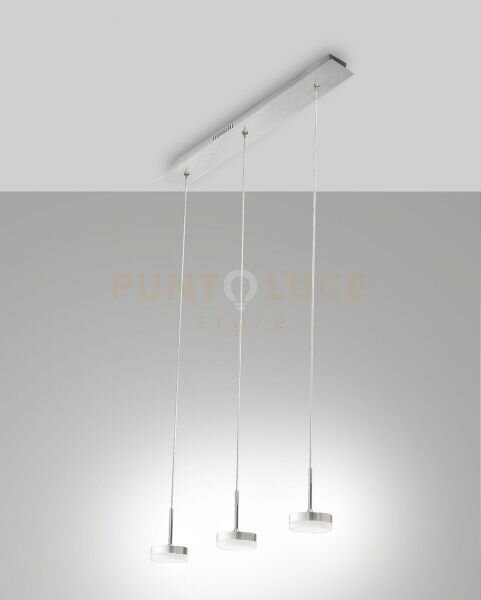 Dunk sospensione 3 luci alluminio a led 3000k - 24w - 2260 lm dimme