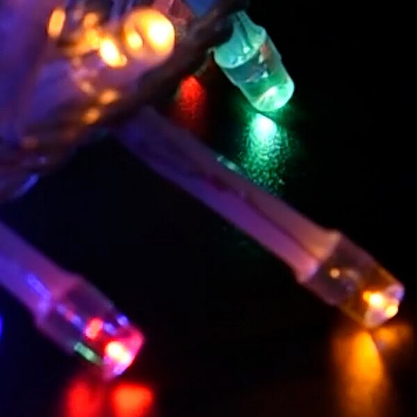 Catena di luci 25 metri da 500 Led Multicolore con cavo trasparente Wisdom