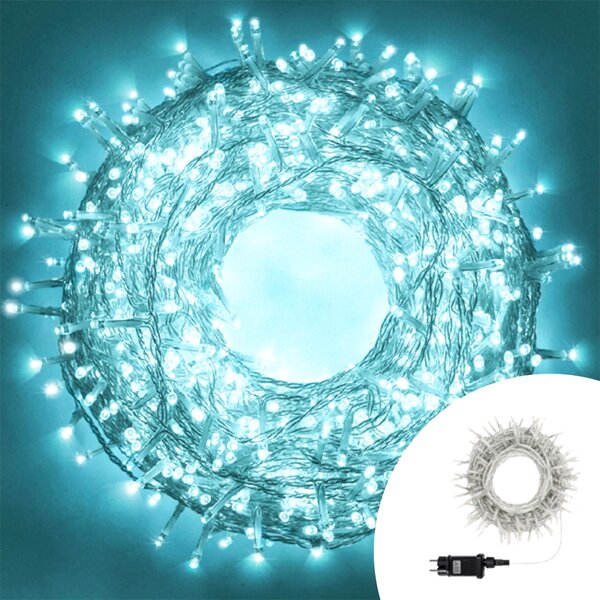 Catena di luci 25 metri da 500 Led Tiffany con cavo trasparente Wisdom