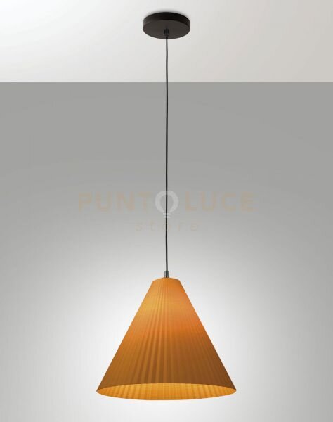 Cone sospensione senape 1 luce attacco e27 in metallo e plastica ri