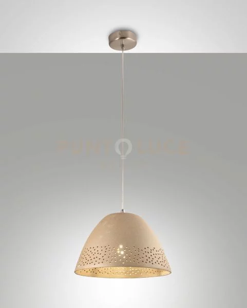 Casale sospensione kaki 1 luce attacco e27 in metallo e ceramica