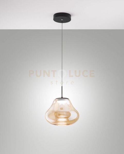 Deva sospensione 1 luce ambra a led cct 2700k - 3000k - 4000k- 14w 