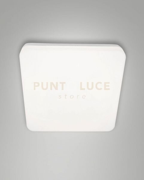 Folk plafoniera bianca l.28x28cm a led 27w 3000k 2500lm ip65
