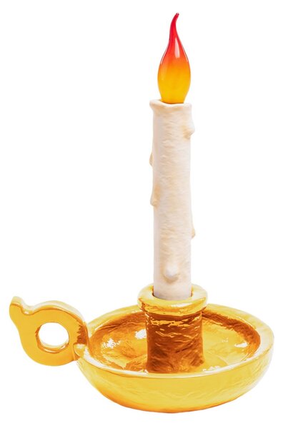 Lampade da tavolo SELETTI, Grimm Bugia, dimmerabile, Dorato / Ottone, Soggiorno, Plastica, Design