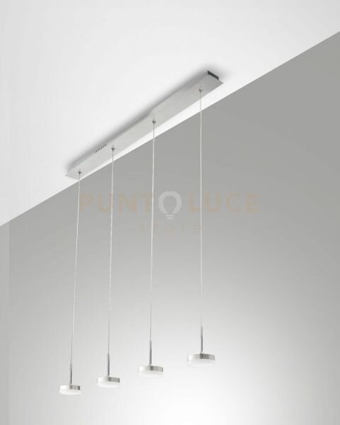 Dunk sospensione 4 luci alluminio a led 3000k - 32w - 3020 lm dimme