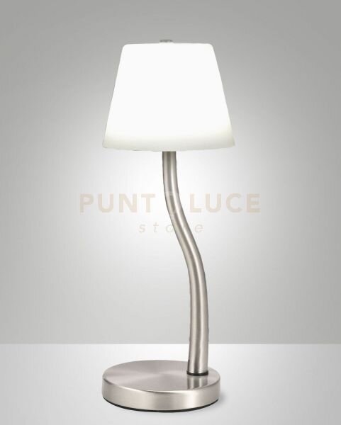 Ibla lampada da tavolo nichel satinato a led 3000k - 9w - 750 lm d