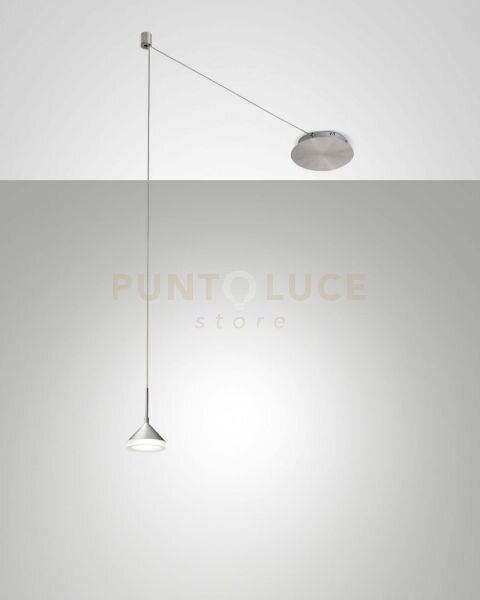Isabella sospensione 1 luce alluminio spostabile a led 3000k - 8w -