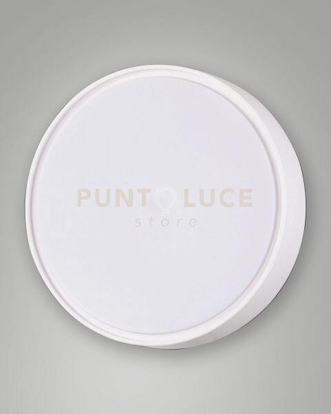 Hatton plafoniera bianca 2 luci attacco e27 d.30cm c/sensore