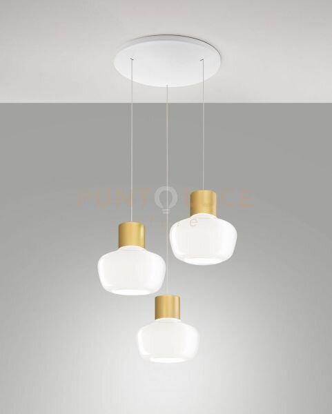 Kino sospensione bianca 3 luci a led 3000k - 36w - 3900 lm lm dimme