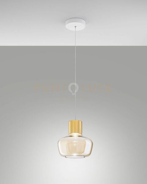 Kino sospensione cognac a led 3000k - 12w - 1300 lm dimmerabile