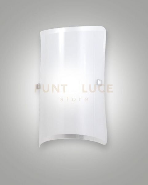 Milton applique bianca 15x26 cm in vetro e metallo 1 luce attacco e27