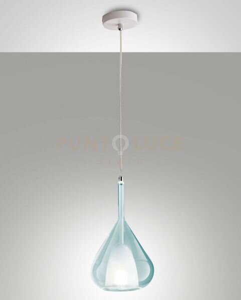Lila sospensione 1 luce azzurra attacco e27 d.20cm