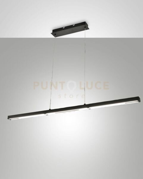 Ling lampada a sospensione nera a led 3000k - 40w - 4800 lm push di