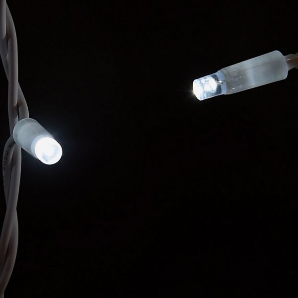 Tenda luminosa effetto pioggia 10 metri da 420 Led Bianco Freddo stalattiti altezza 90cm da esterno Wisdom
