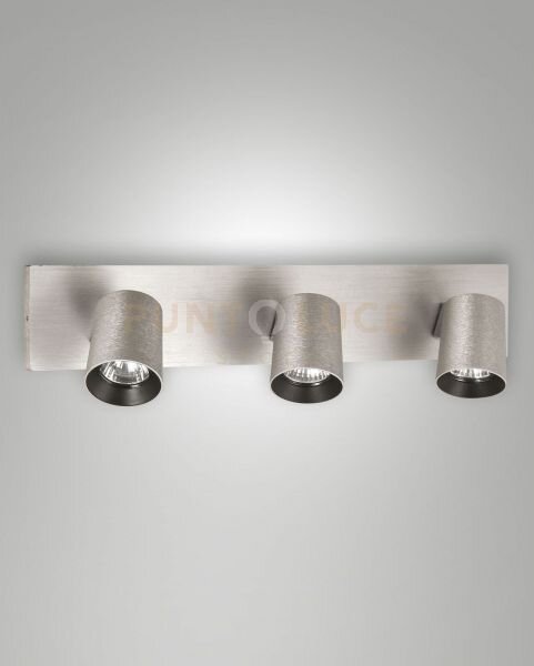 Modo spot alluminio spazzolato 3 luci alluminio spazzolato orienta
