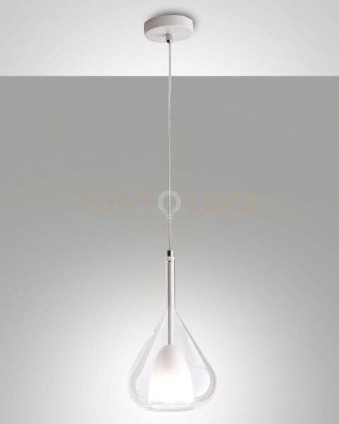 Lila sospensione 1 luce trasparente attacco e27 d.20cm