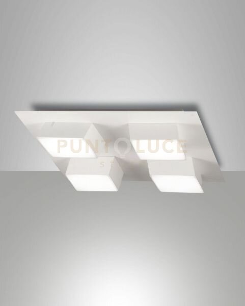 Lucas plafoniera bianco 4 luci dimmerabile 48w 3000k 4160lm