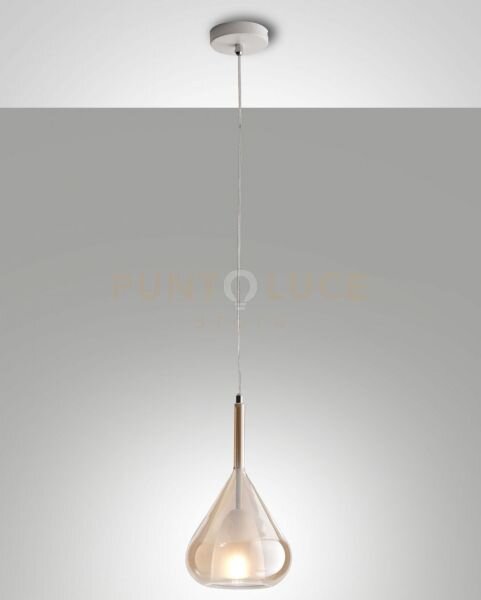 Lila sospensione 1 luce ambra attacco e27 d.20cm