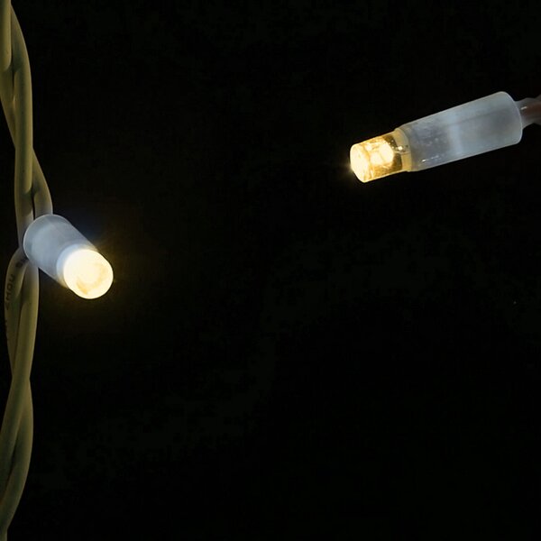 Tenda luminosa effetto pioggia 10 metri da 420 Led Bianco Caldo stalattiti altezza 90cm da esterno Wisdom