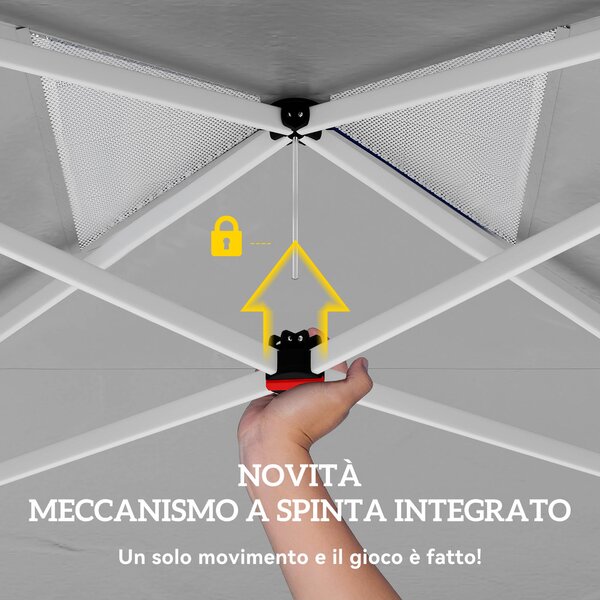 Outsunny Gazebo 3x3m Pieghevole, Facile Montaggio Pulsante, UPF 50+ Protezione | Aosom Italy
