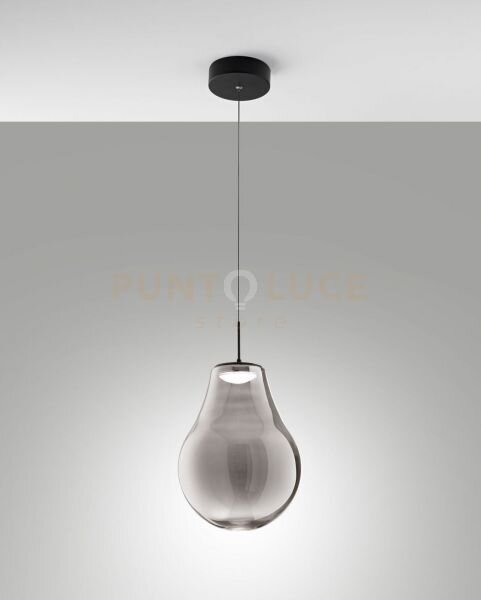 Noa sospensione fume' 1 luce in vetro attacco led cct 14w - 1510 lm