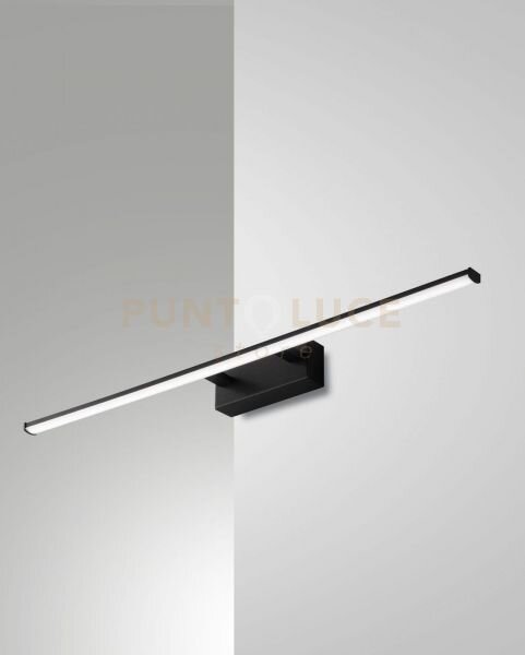 Nala applique nero l.75cm a led 3000k - 15w - 1850 lm ip44