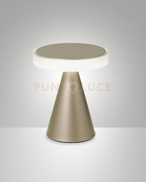 Neutra da tavolo oro opaco h.20cm a led 3000k - 8w - 750 lm dimmer