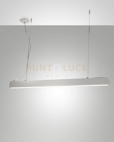 Next lampadario a sospensione bianco l.142x4,6cm dimmerabile doppia