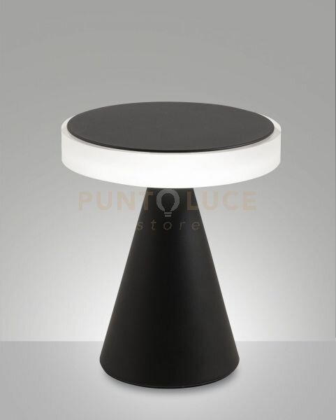 Neutra da tavolo nera h.27cm a led 3000k - 12w - 1260 lm dimmerabile