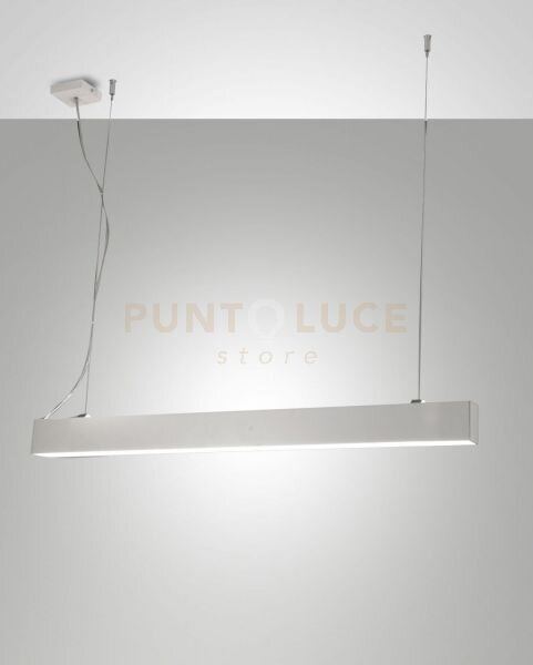 Next lampadario a sospensione bianco l.112x4,6cm dimmerabile doppia