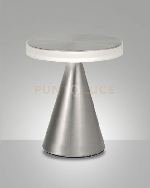 Neutra da tavolo nichel satinato h.27cm a led 3000k - 12w - 1260 lm